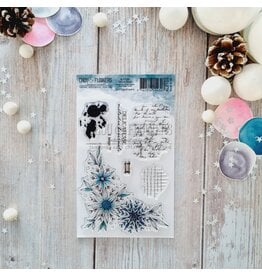 CHOU & FLOWERS CHOU & FLOWERS COLLECTION ALTITUDE TEXTURE FLOCON A6 CLEAR STAMP SET