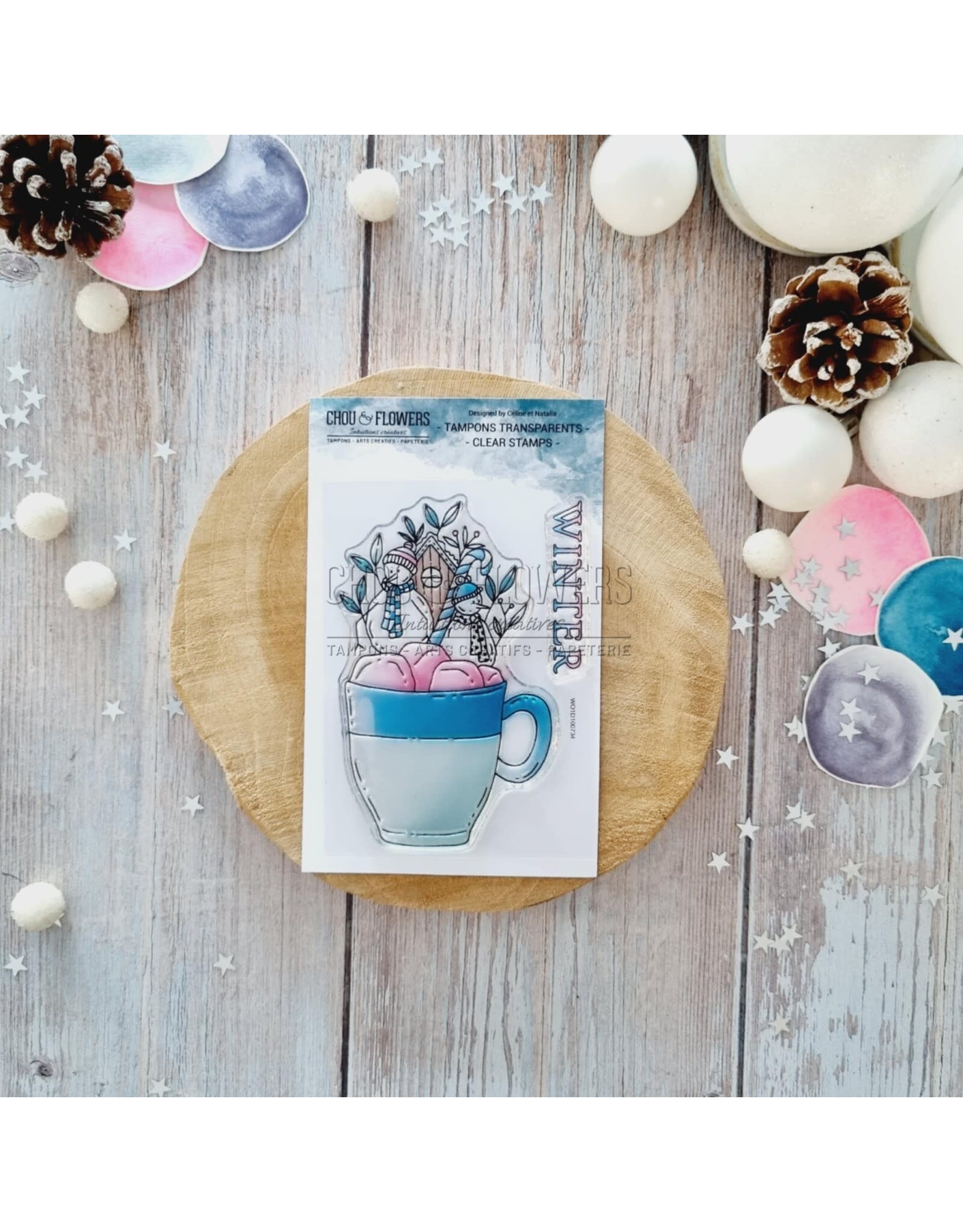CHOU & FLOWERS CHOU & FLOWERS COLLECTION ALTITUDE TASSE WINTER A7 CLEAR STAMP SET