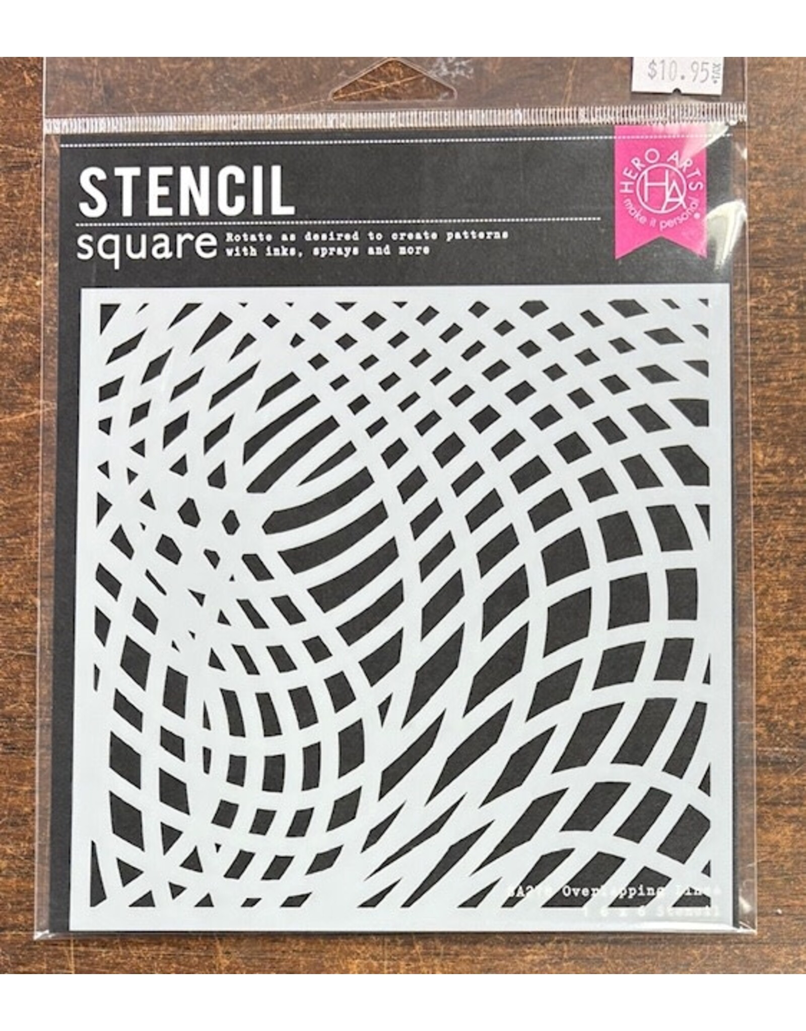 HERO ARTS HERO ARTS OVERLAPPING LINES 6x6 STENCIL