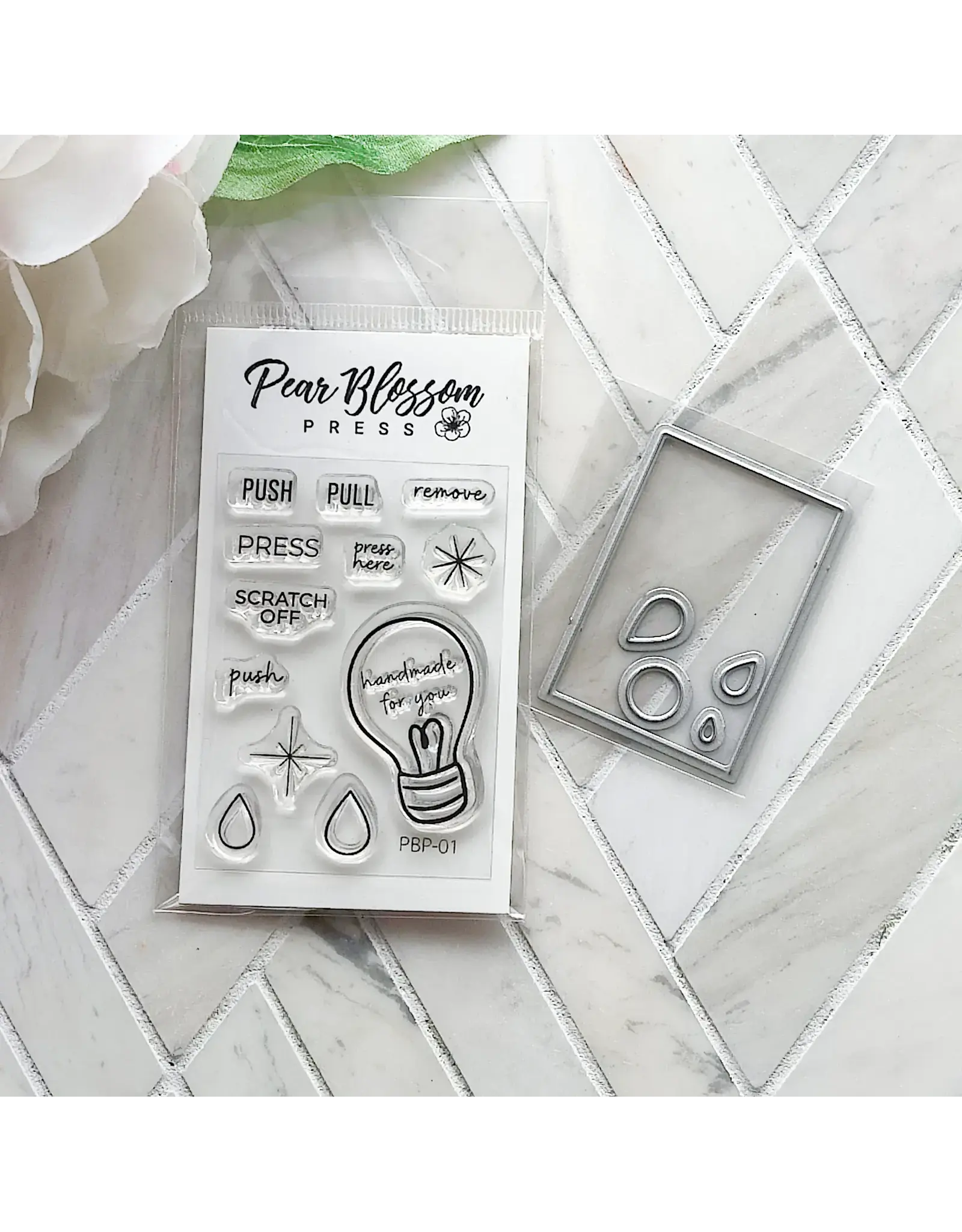 PEAR BLOSSOM PRESS PEAR BLOSSOM PRESS CLEAR STAMP AND DIE BUNDLE