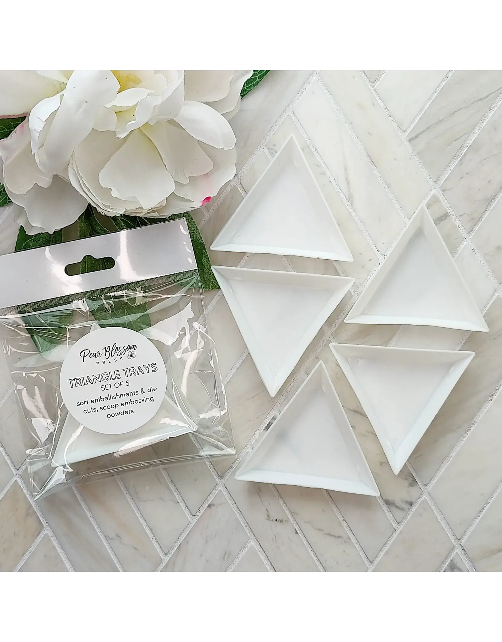 PEAR BLOSSOM PRESS PEAR BLOSSOM PRESS TRIANGLE TRAYS 5/PK