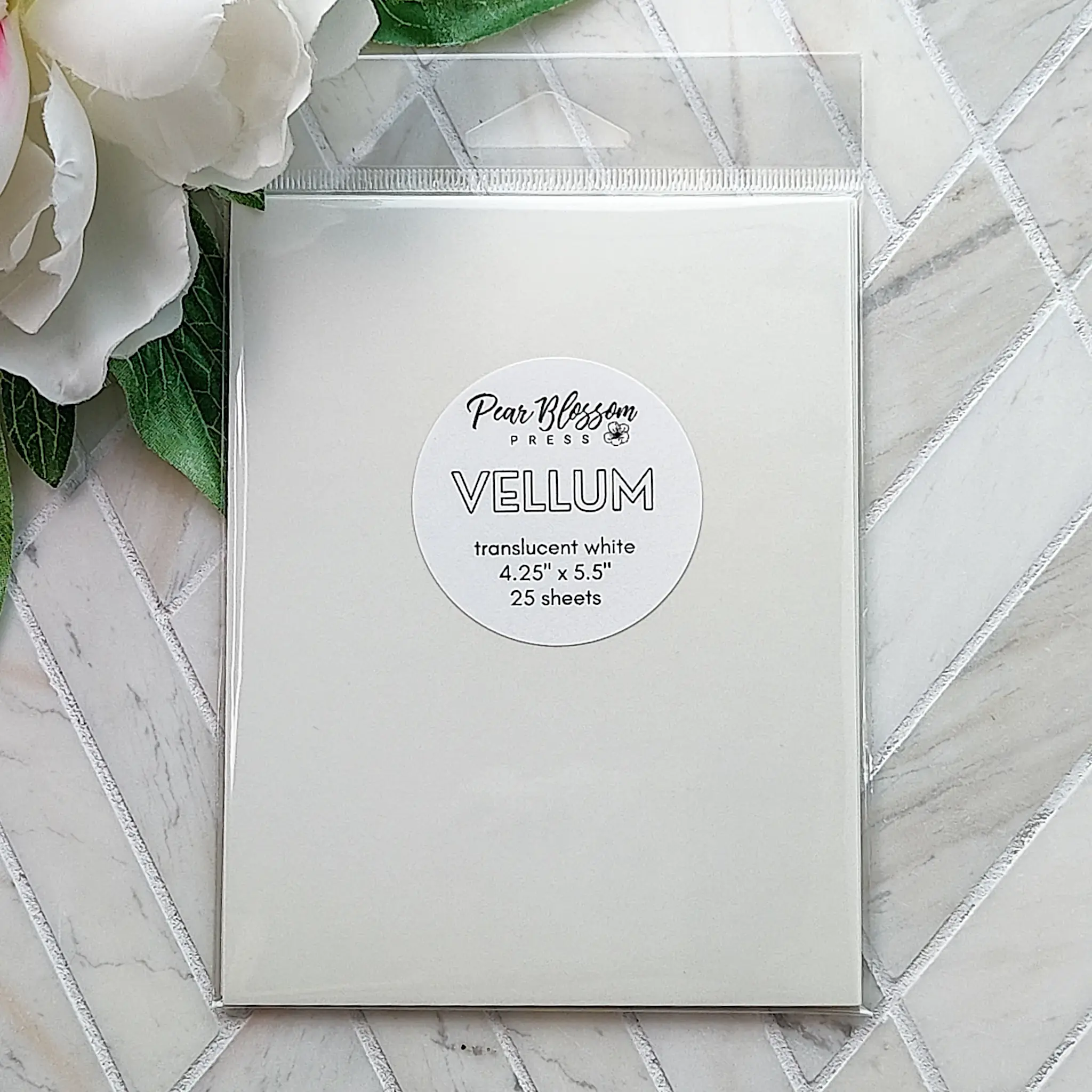 PEAR BLOSSOM PRESS PEAR BLOSSOM PRESS A2 VELLUM WHITE 25/PK
