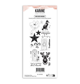 LES ATELIERS DE KARINE LES ATELIERS DE KARINE CARNET ENCHANTÉ MON HIVER MAGIQUE CLEAR STAMP SET