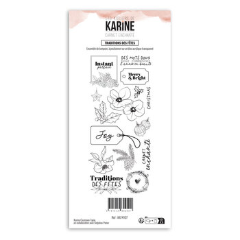 LES ATELIERS DE KARINE LES ATELIERS DE KARINE CARNET ENCHANTÉ TRADITIONS DES FÊTES CLEAR STAMP SET