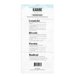 LES ATELIERS DE KARINE LES ATELIERS DE KARINE SUR LE FIL DÉFINITIONS PASSION CLEAR STAMP SET