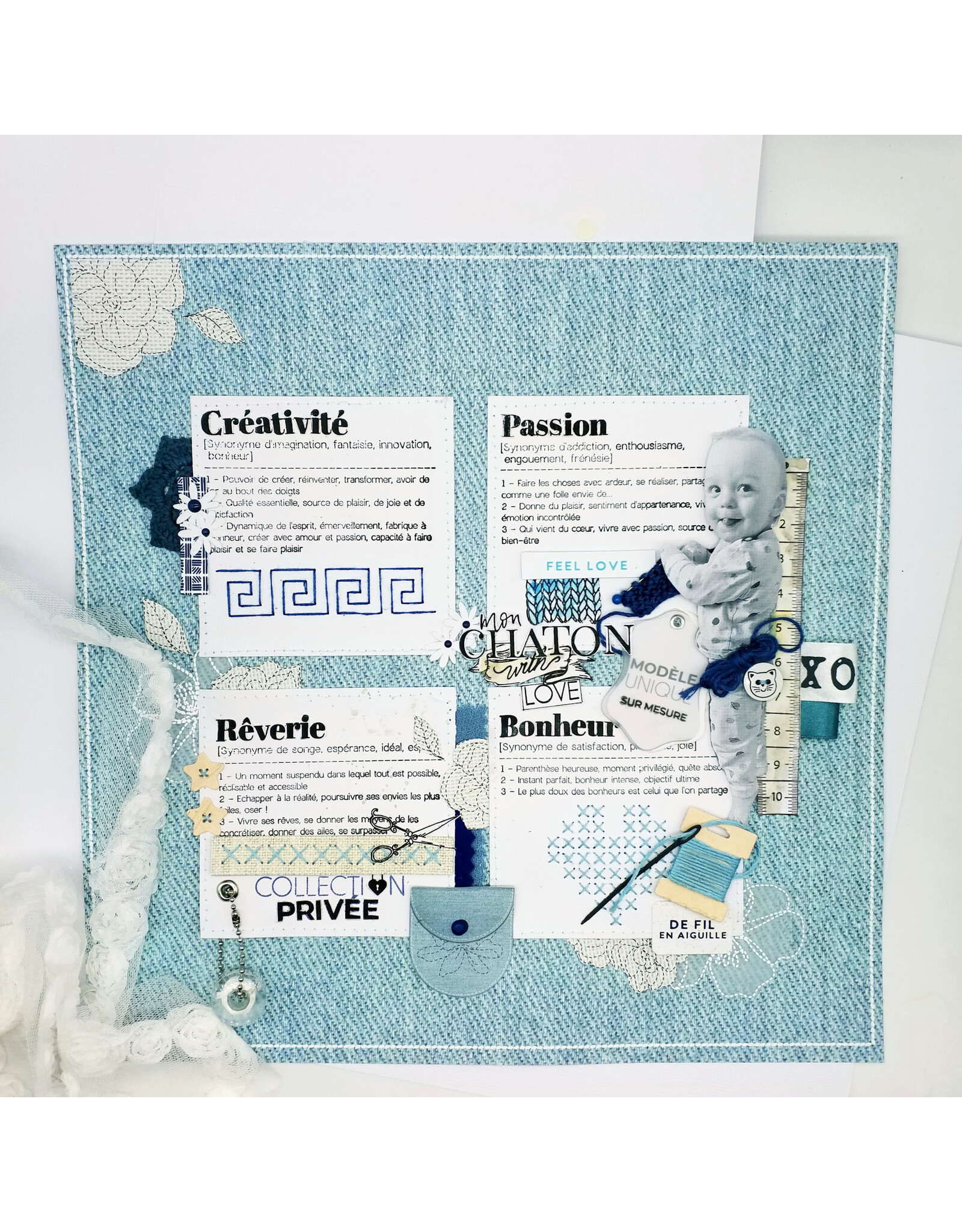 LES ATELIERS DE KARINE LES ATELIERS DE KARINE SUR LE FIL DÉFINITIONS PASSION CLEAR STAMP SET