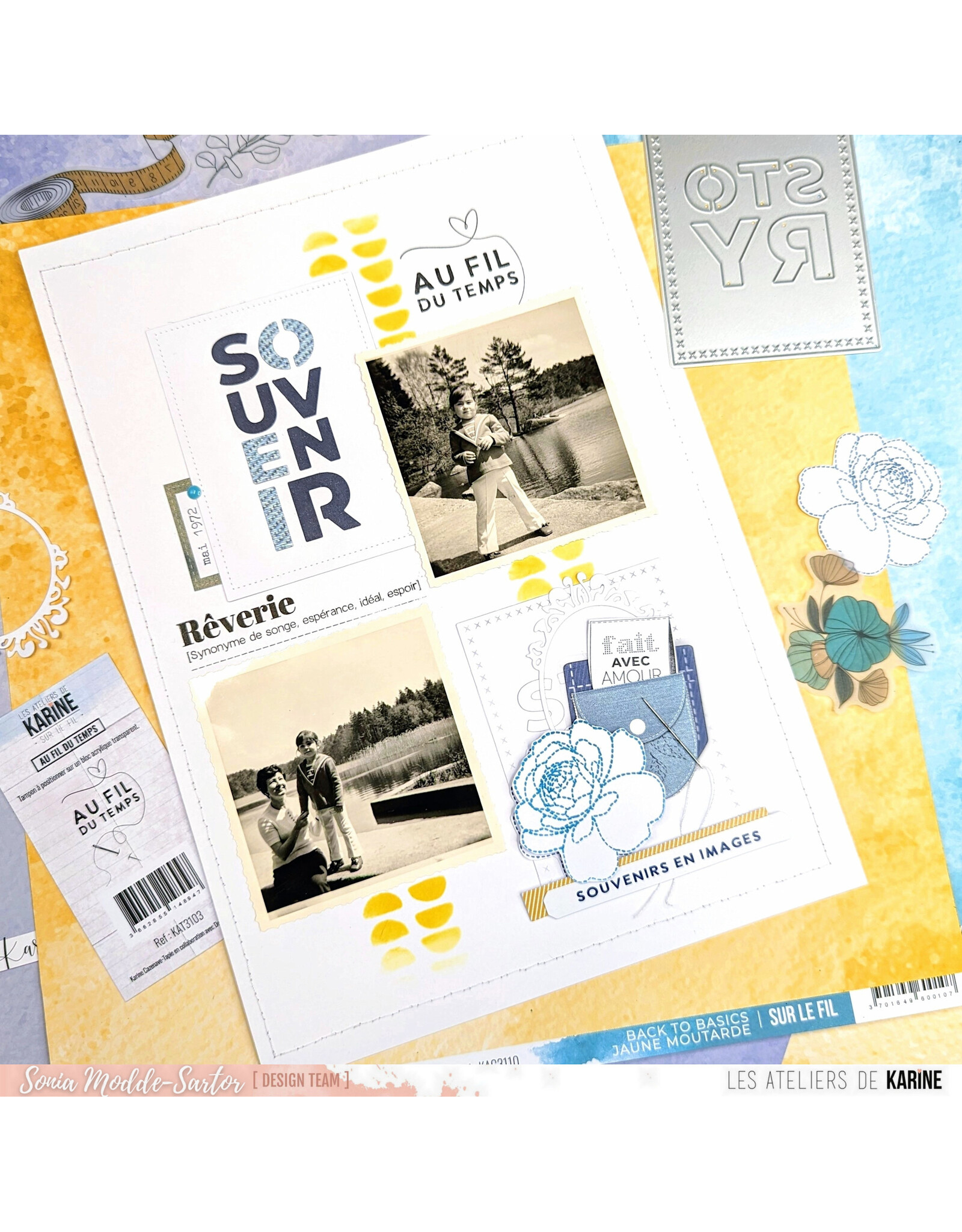 LES ATELIERS DE KARINE LES ATELIERS DE KARINE SUR LE FIL DÉFINITIONS PASSION CLEAR STAMP SET