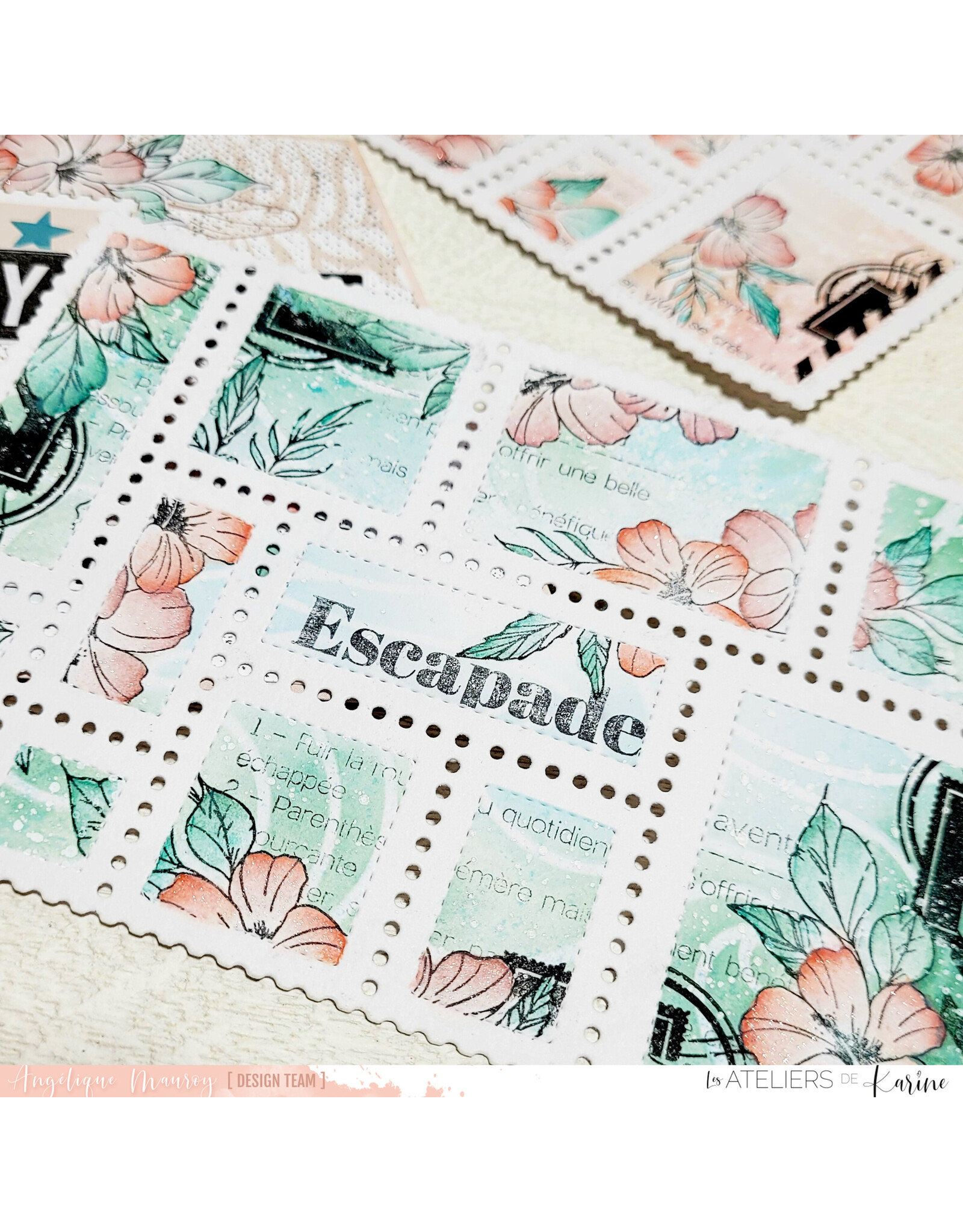 LES ATELIERS DE KARINE LES ATELIERS DE KARINE CARTE POSTALE DÉFINITIONS AVENTURE CLEAR STAMP SET