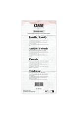 LES ATELIERS DE KARINE LES ATELIERS DE KARINE FAMILY DÉFINITIONS FAMILLE CLEAR STAMP SET