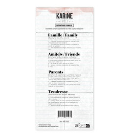 LES ATELIERS DE KARINE LES ATELIERS DE KARINE FAMILY DÉFINITIONS FAMILLE CLEAR STAMP SET