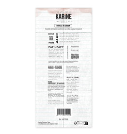 LES ATELIERS DE KARINE LES ATELIERS DE KARINE FAMILY FAMILLE DE COEUR CLEAR STAMP SET