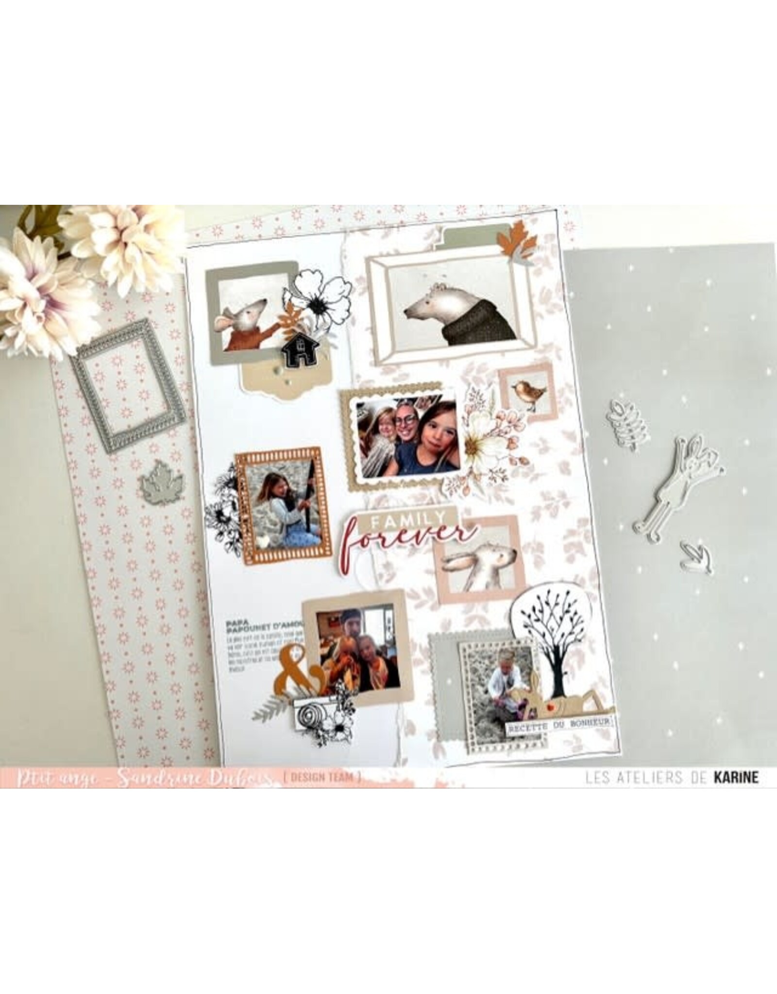 LES ATELIERS DE KARINE LES ATELIERS DE KARINE FAMILY FAMILLE DE COEUR CLEAR STAMP SET