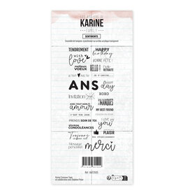 LES ATELIERS DE KARINE LES ATELIERS DE KARINE FAMILY SENTIMENTS CLEAR STAMP SET