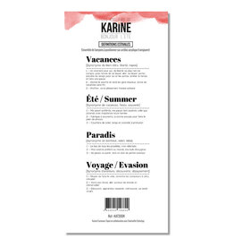 LES ATELIERS DE KARINE LES ATELIERS DE KARINE BONJOUR DÉFINITIONS ESTIVALES CLEAR STAMP SET