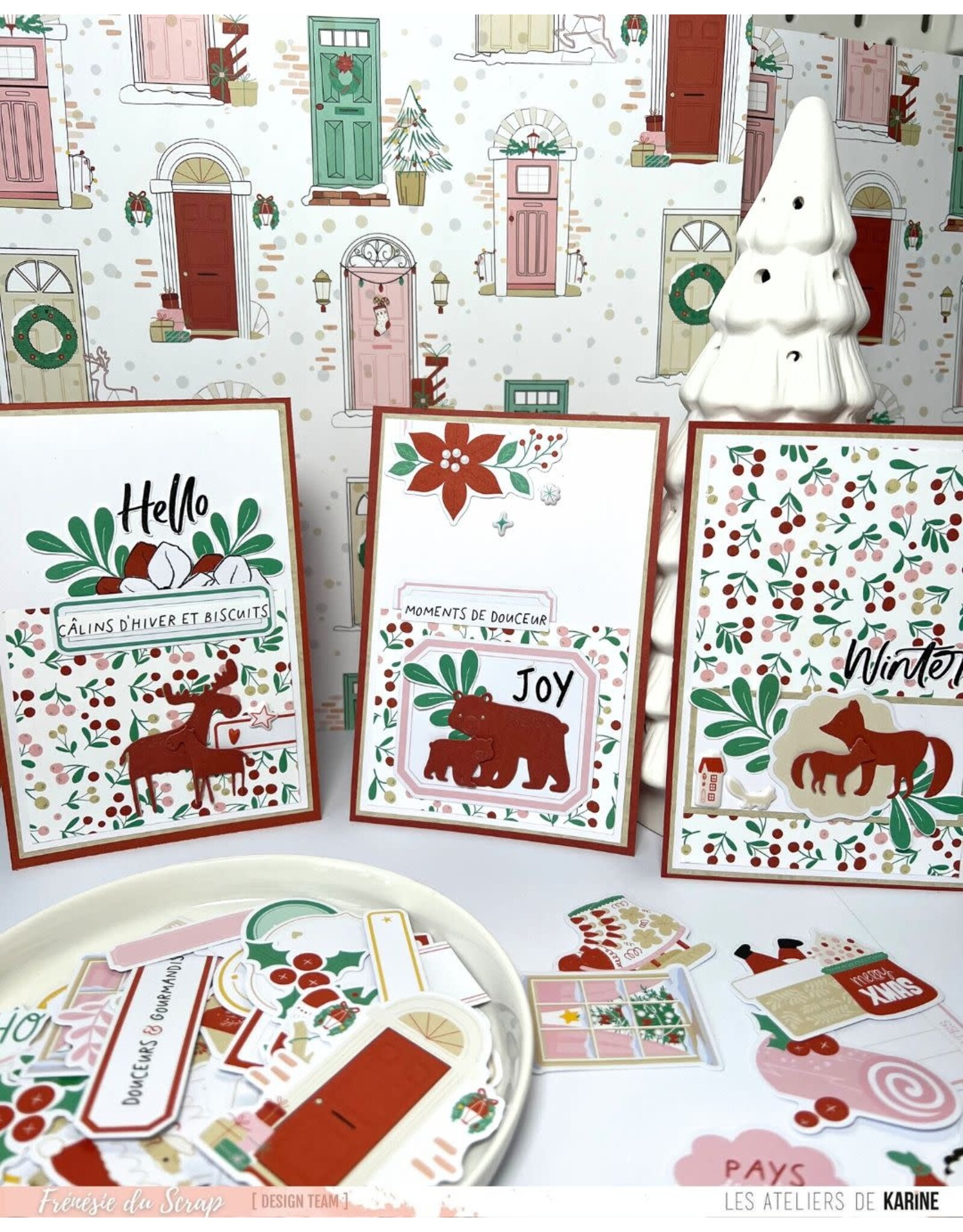 LES ATELIERS DE KARINE LES ATELIERS DE KARINE CARNET ENCHANTÉ PÈRE & FILS RENARDS DIE SET