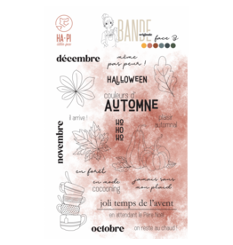 HA-PI LITTLE FOX HA-PI LITTLE FOX COULEURS D'AUTOMNE CLEAR STAMP SET