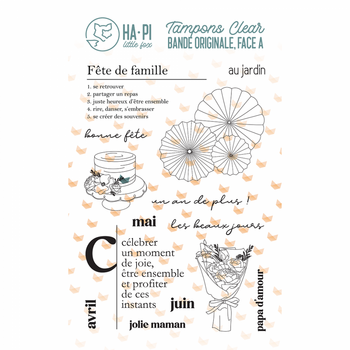 HA-PI LITTLE FOX HA-PI LITTLE FOX LES BEAUX JOURS CLEAR STAMP SET