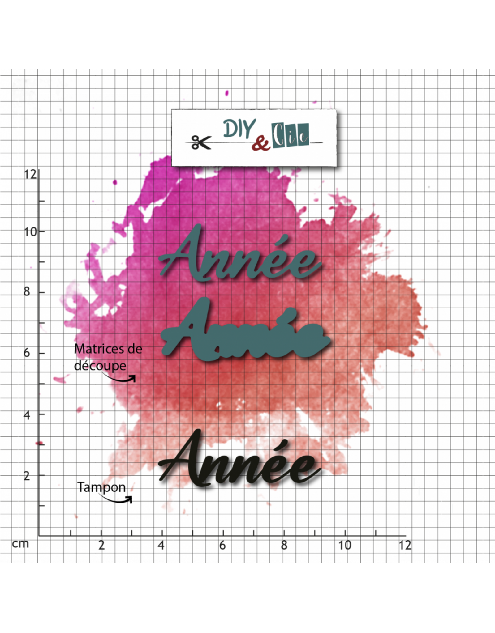 DIY & CIE DIY & CIE DUO ANNÉE STAMP AND DIE SET