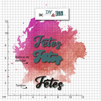 DIY & CIE DIY & CIE DUO FETES STAMP AND DIE SET