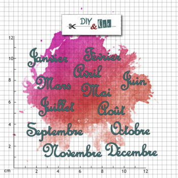 DIY & CIE DIY & CIE DUO MOIS DE L'ANNÉE V2 STAMP AND DIE SET