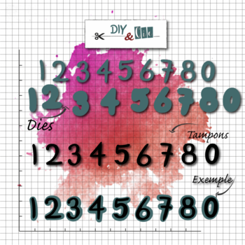 DIY & CIE DIY & CIE DUO CHIFFRES STAMP AND DIE SET