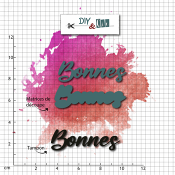 DIY & CIE DIY & CIE DUO BONNES STAMP AND DIE SET
