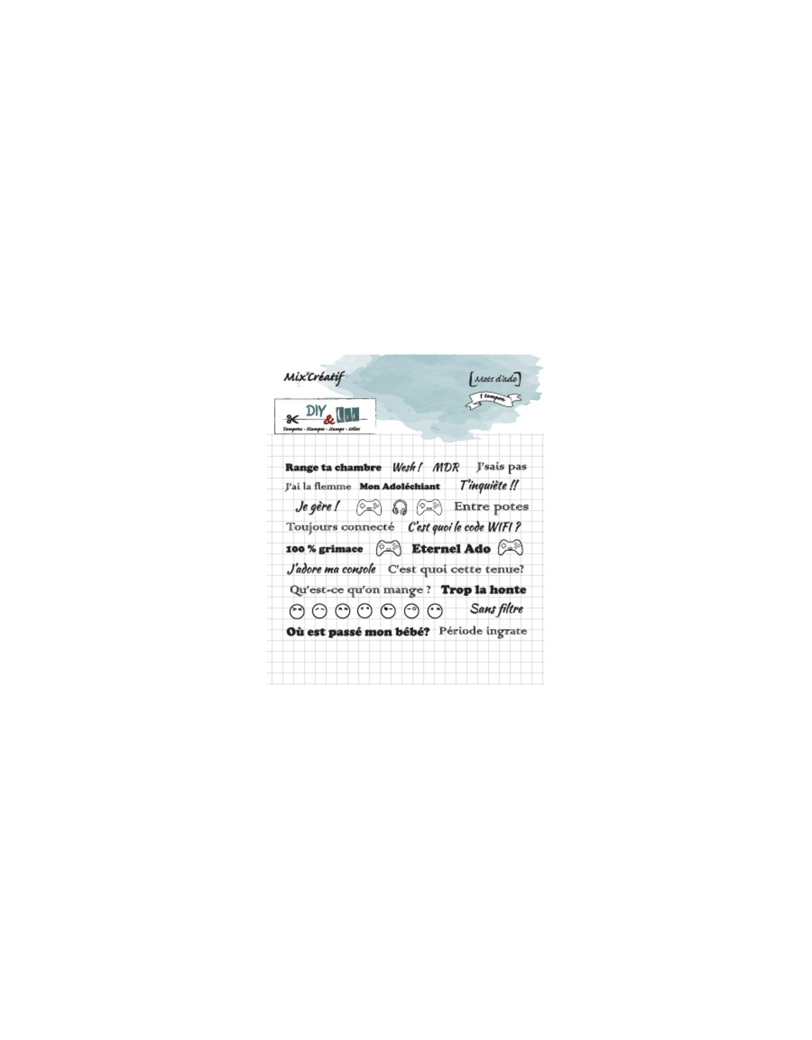 DIY & CIE DIY & CIE ADO ET CIE CLEAR STAMP SET