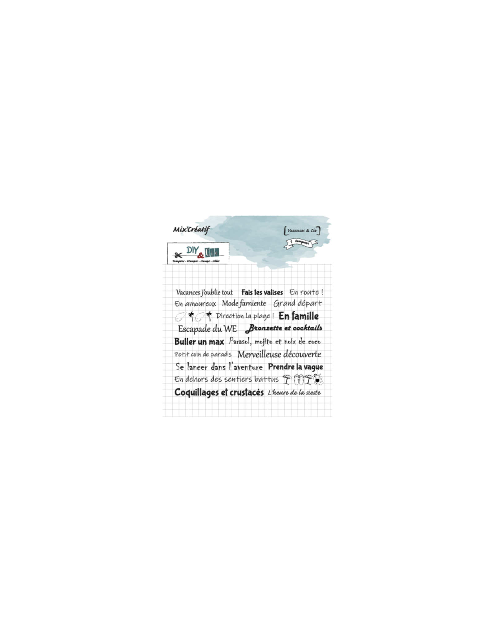 DIY & CIE DIY & CIE VACANCES ET CIE CLEAR STAMP SET