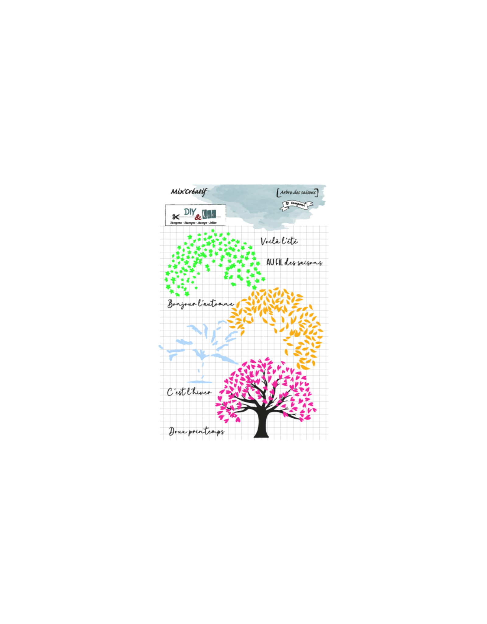 DIY & CIE DIY & CIE ARBRE DES SAISONS CLEAR STAMP SET
