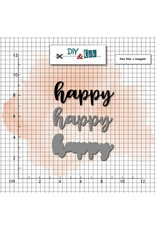 DIY & CIE DIY & CIE HAPPY STAMP AND DIE SET