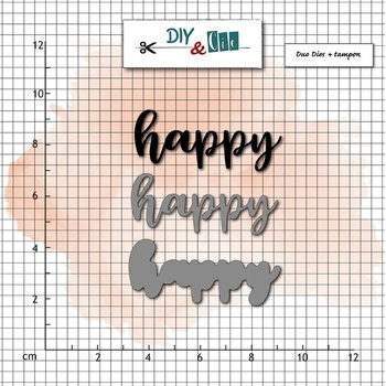 DIY & CIE DIY & CIE HAPPY STAMP AND DIE SET