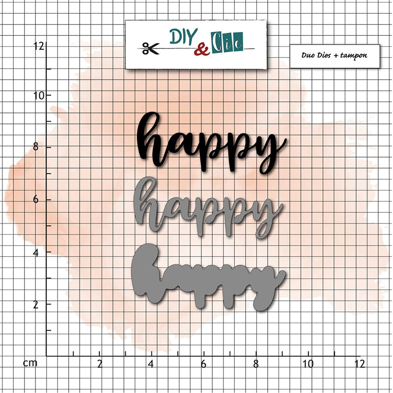 DIY & CIE DIY & CIE HAPPY STAMP AND DIE SET