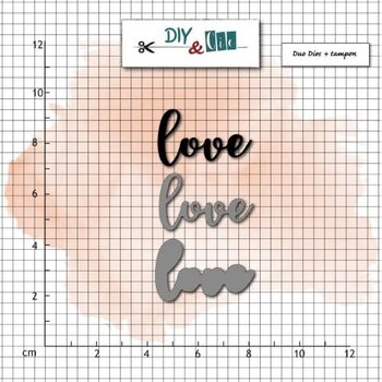 DIY & CIE DIY & CIE LOVE STAMP AND DIE SET