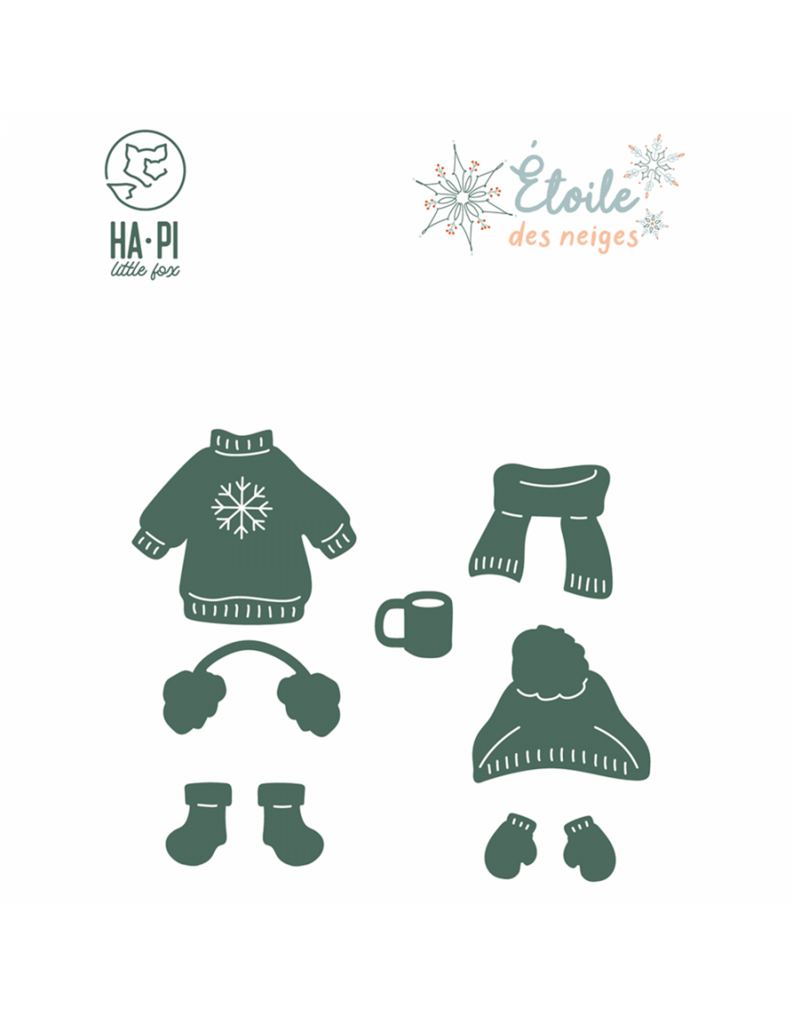 HA-PI LITTLE FOX HA-PI LITTLE FOX COLLECTION ETOILE DES NEIGES HAPI EN HIVER DIE SET