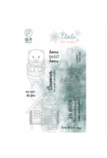 HA-PI LITTLE FOX HA-PI LITTLE FOX COLLECTION ETOILE DES NEIGES AU COIN DU FEU CLEAR STAMP SET