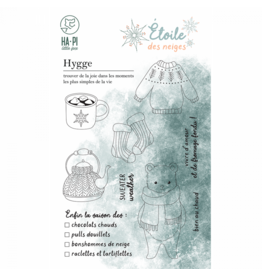 HA-PI LITTLE FOX HA-PI LITTLE FOX COLLECTION ETOILE DES NEIGES HYGGE CLEAR STAMP SET