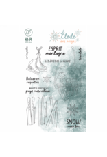 HA-PI LITTLE FOX HA-PI LITTLE FOX COLLECTION ETOILE DES NEIGES ESPRIT MONTAGNE CLEAR STAMP SET