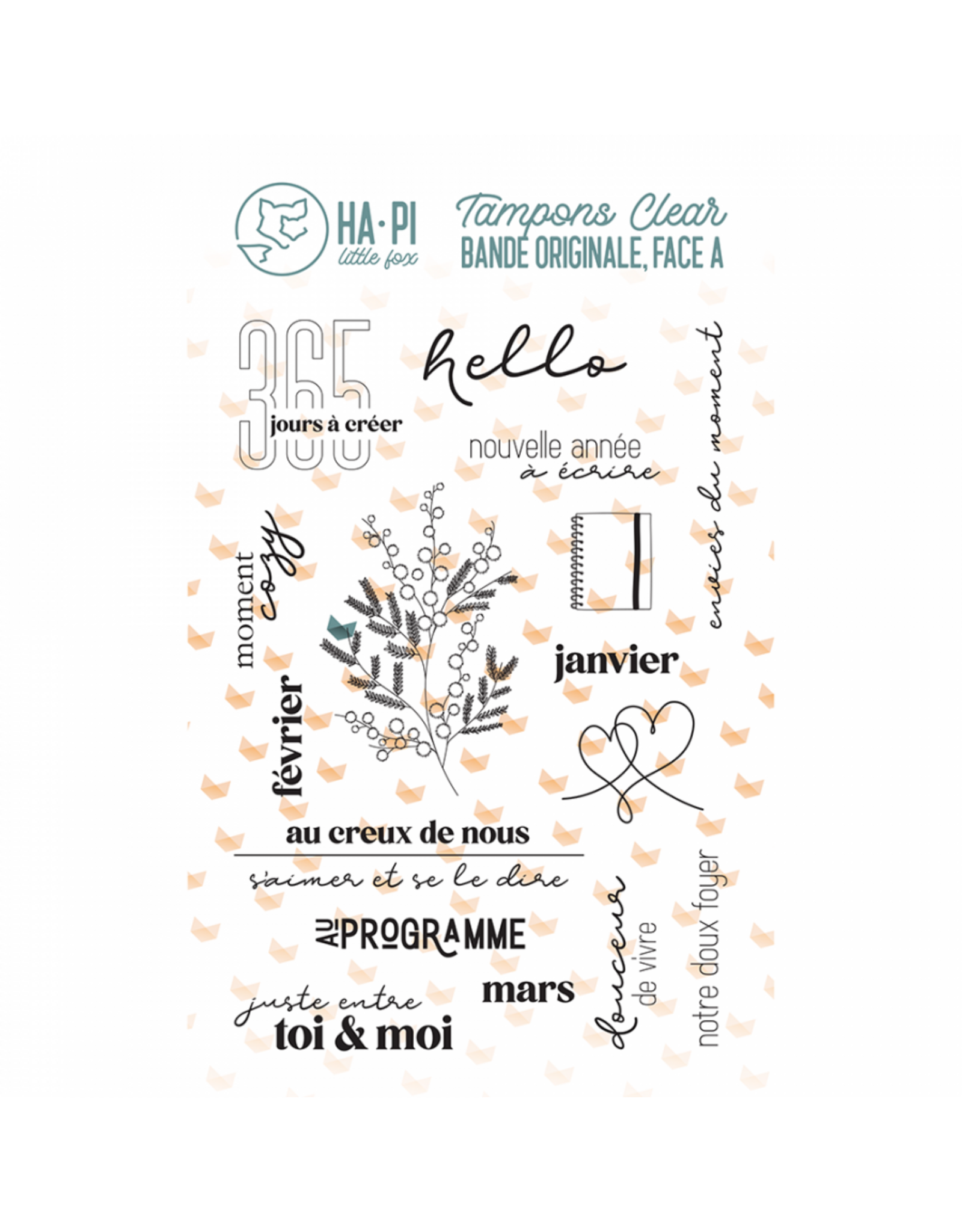 HA-PI LITTLE FOX HA-PI LITTLE FOX 365 JOURS CLEAR STAMP SET