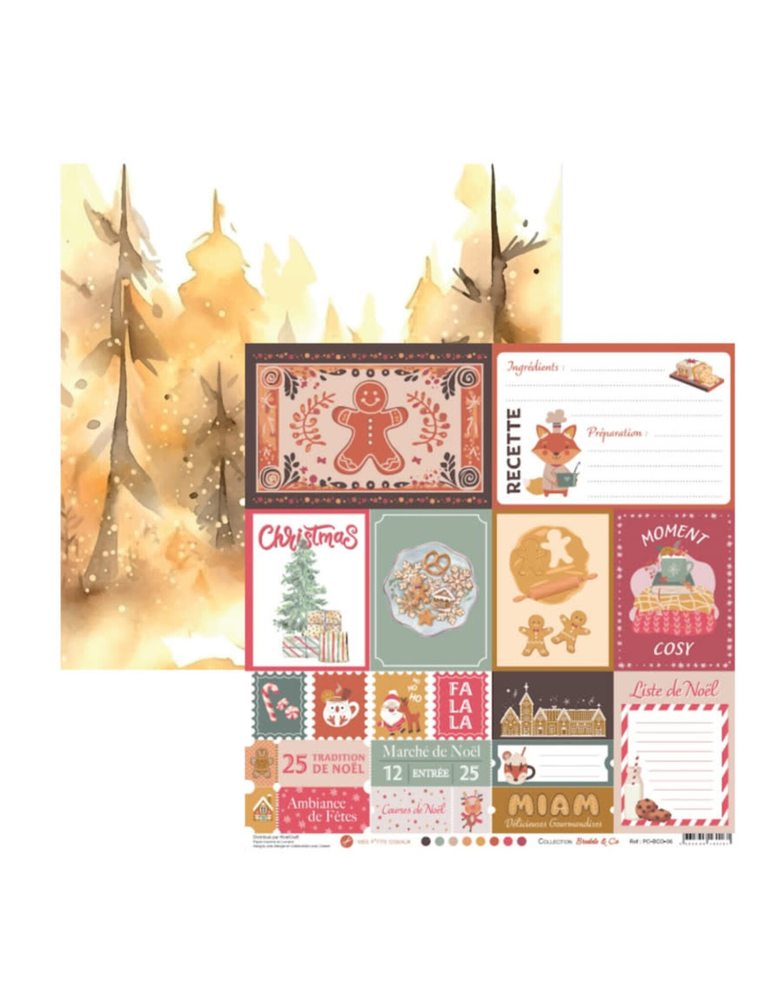 MES P'TITS CISEAUX MES P'TITS CISEAUX COLLECTION BREDELE AND CO #06 12x12 CARDSTOCK