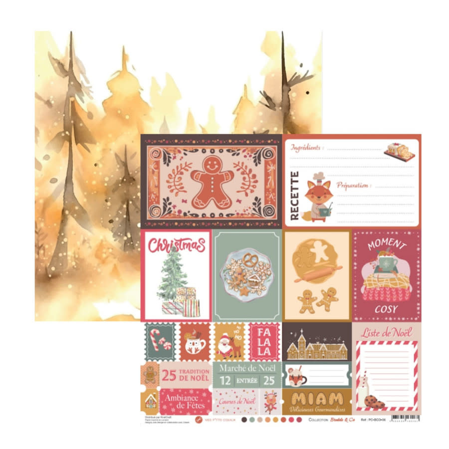 MES P'TITS CISEAUX MES P'TITS CISEAUX COLLECTION BREDELE AND CO #06 12x12 CARDSTOCK