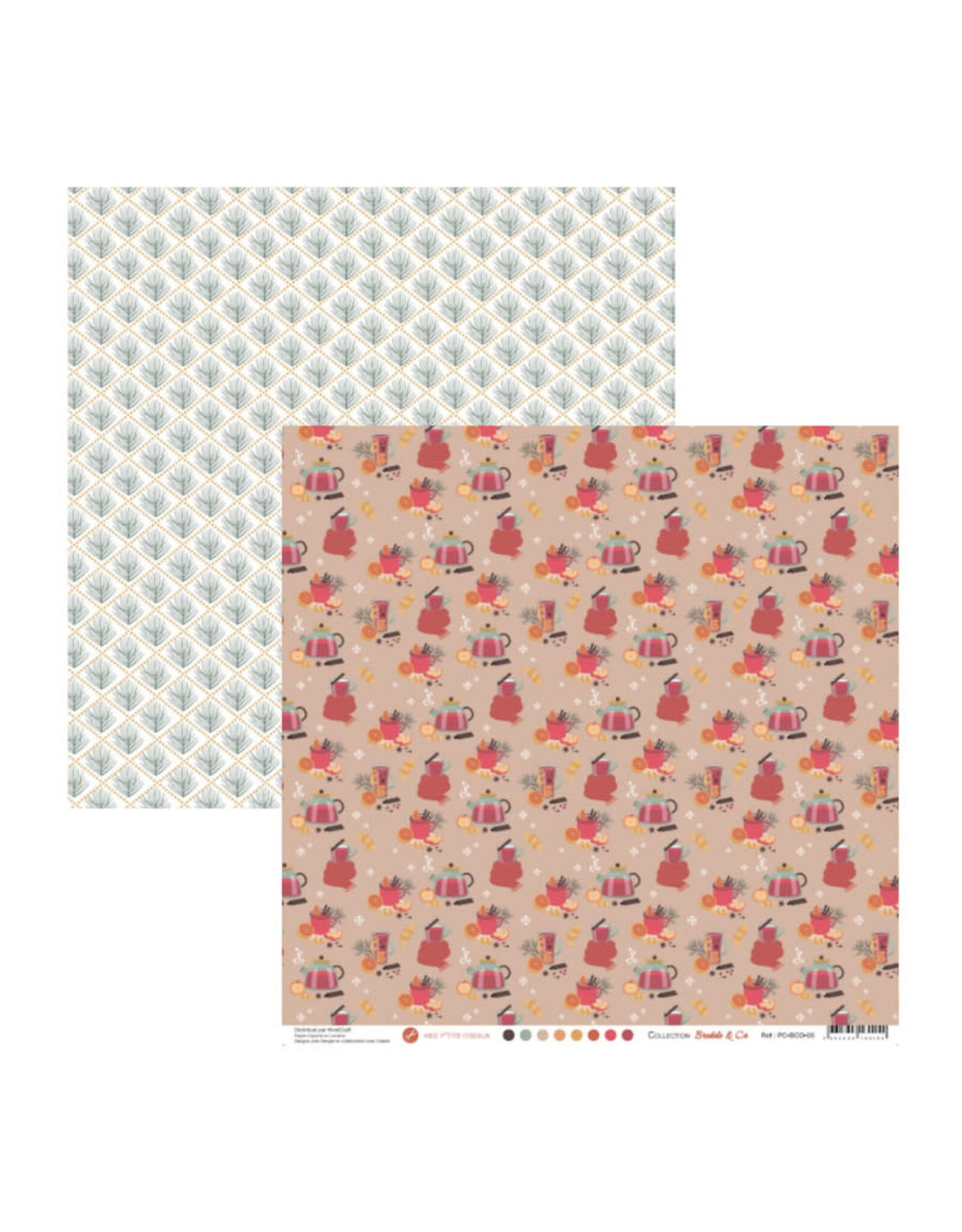 MES P'TITS CISEAUX MES P'TITS CISEAUX COLLECTION BREDELE AND CO #05 12x12 CARDSTOCK