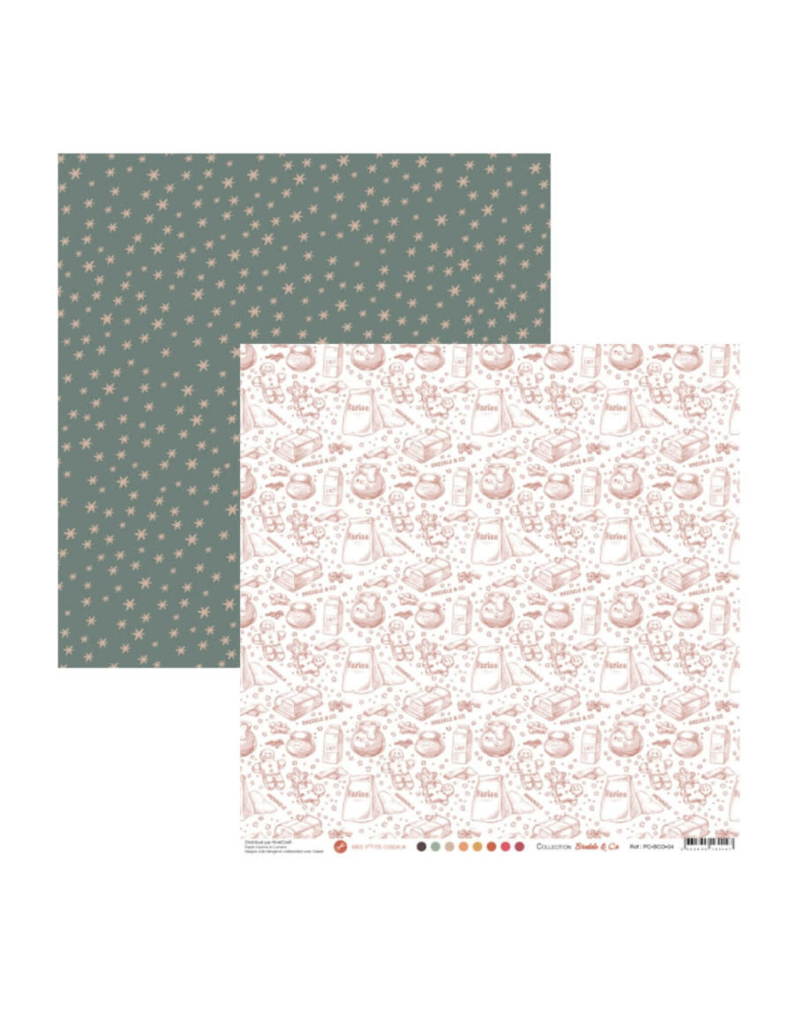 MES P'TITS CISEAUX MES P'TITS CISEAUX COLLECTION BREDELE AND CO #04 12x12 CARDSTOCK