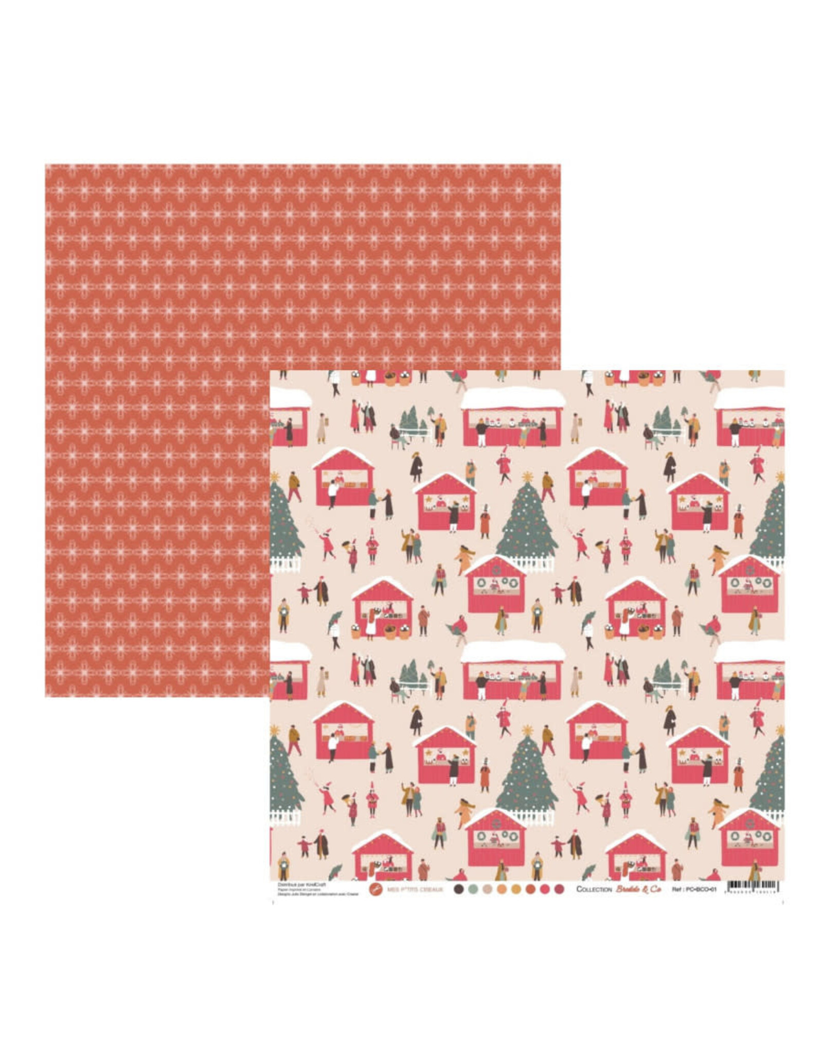 MES P'TITS CISEAUX MES P'TITS CISEAUX COLLECTION BREDELE AND CO #01 12x12 CARDSTOCK