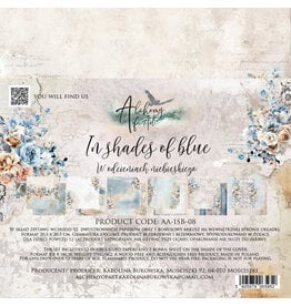 ALCHEMY OF ART ALCHEMY OF ART IN SHADES OF BLUE 8x8 PAPER PACK 12 SHEETS