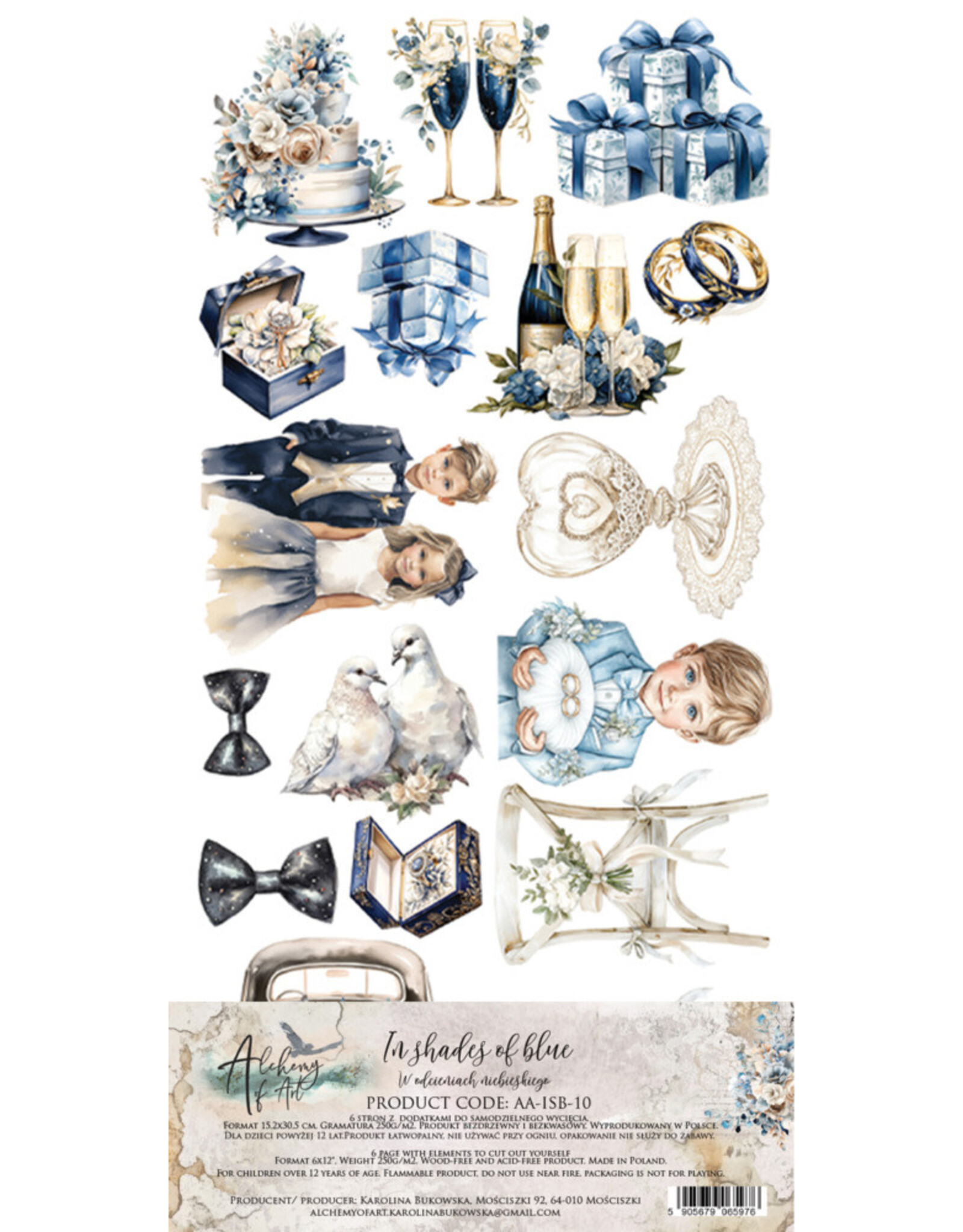 ALCHEMY OF ART ALCHEMY OF ART IN SHADES OF BLUE 6x12 EXTRAS DIE-CUTS