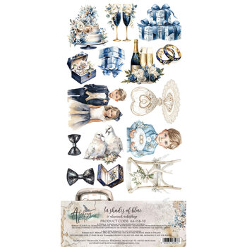 ALCHEMY OF ART ALCHEMY OF ART IN SHADES OF BLUE 6x12 EXTRAS DIE-CUTS
