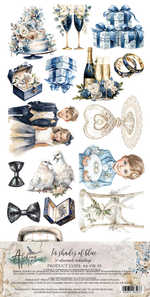 ALCHEMY OF ART ALCHEMY OF ART IN SHADES OF BLUE 6x12 EXTRAS DIE-CUTS