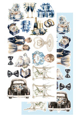 ALCHEMY OF ART ALCHEMY OF ART IN SHADES OF BLUE 6x12 EXTRAS DIE-CUTS