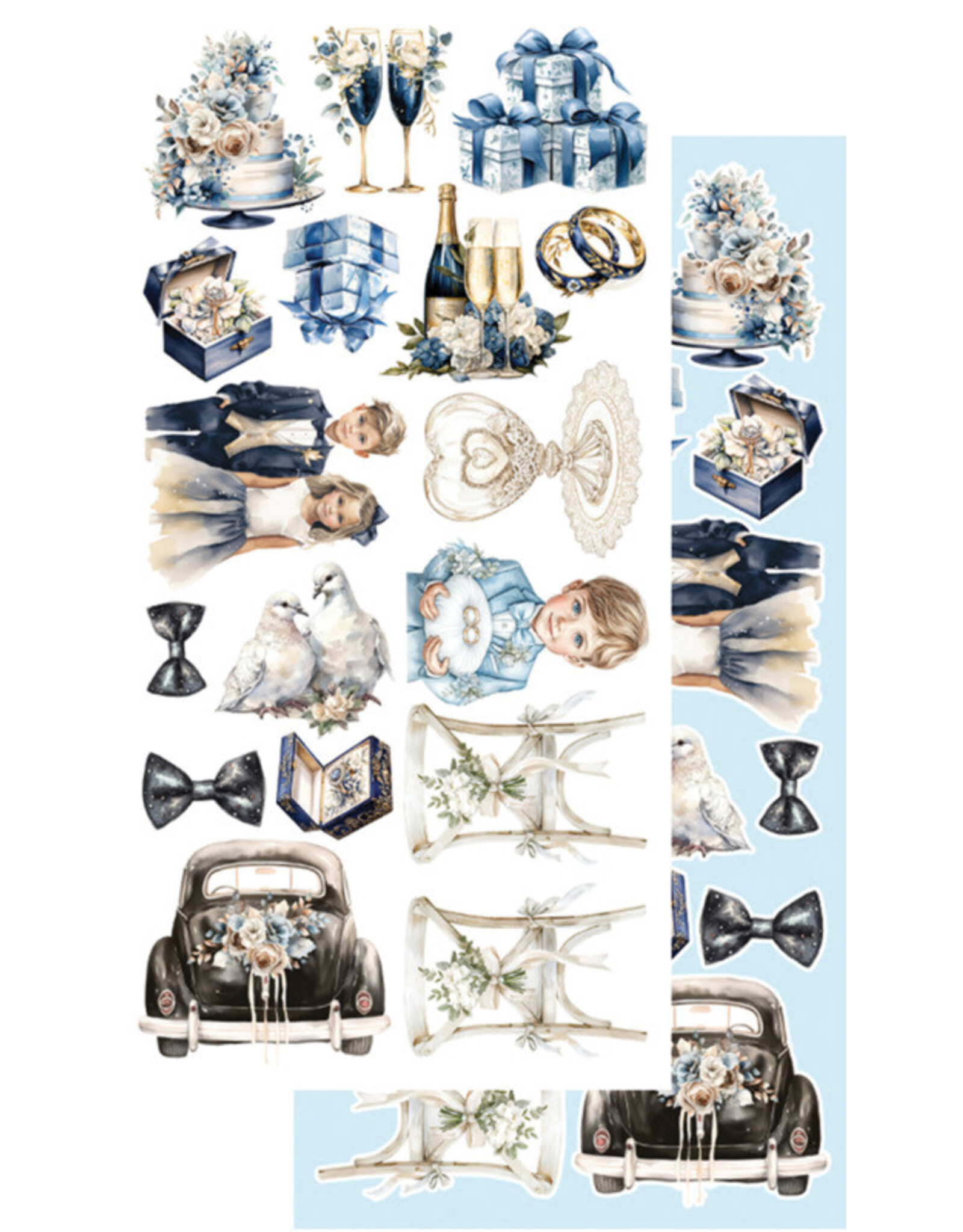 ALCHEMY OF ART ALCHEMY OF ART IN SHADES OF BLUE 6x12 EXTRAS DIE-CUTS