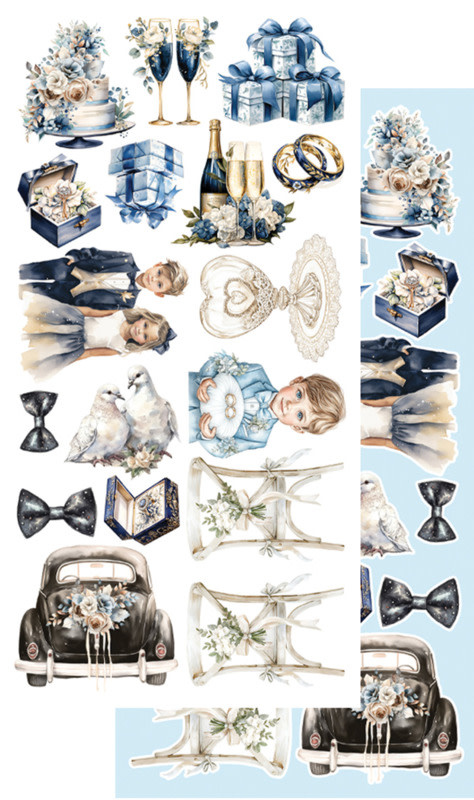 ALCHEMY OF ART ALCHEMY OF ART IN SHADES OF BLUE 6x12 EXTRAS DIE-CUTS